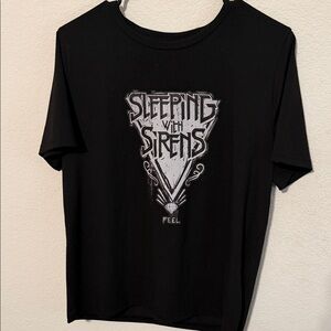Sleeping With Sirens printed Black Graphic T-Shirt